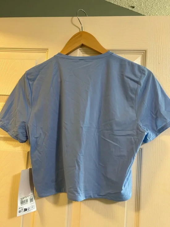 NWT lululemon ultra soft nulu wundermost crewneck crop Size XL blue - Picture 5 of 5